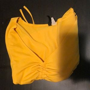 yellow drawstring top